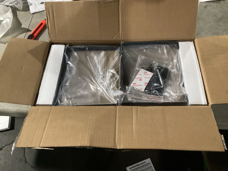 Condition photo showing Good Condition for Golener Countertop Organizer Corner Shelf, 2 Tier Adjustable Stackable Corner Shelves for Kitchen, Bathroom, Spice Rack, Coffee Area, Cabinet, Dresser Table, Corner Counter Shelf Stand, Rustic Brown