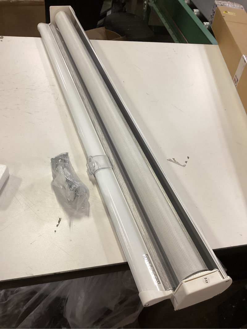 Condition photo showing As Is for Shadesu Cordless Zebra Blinds for Windows, 36\" W x 72\" H, Grey, Dual Layer Free-Stop Zebra Shades