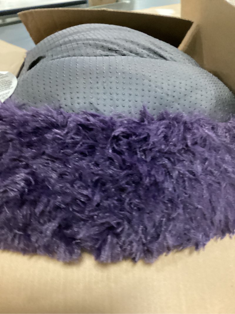 Condition photo showing Good Condition for bedsure calming dog bed medium size dog - donut washable medium pet bed, 30 inches anti-slip round fluffy plush faux fur cat bed, fits up to 45 lbs pets, purple 30"l x 30"w x 8"th indigo purple