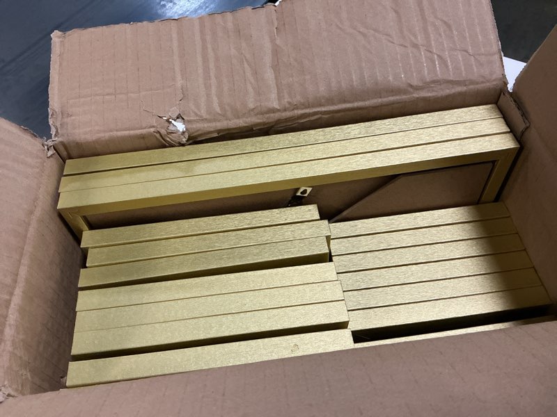 Condition photo showing Good Condition for upsimples 19 pack picture frames collage wall decor for mounting or tabletop display, photo gallery frame set for family, multi sizes including 8x10, 5x7, 4x6, gold