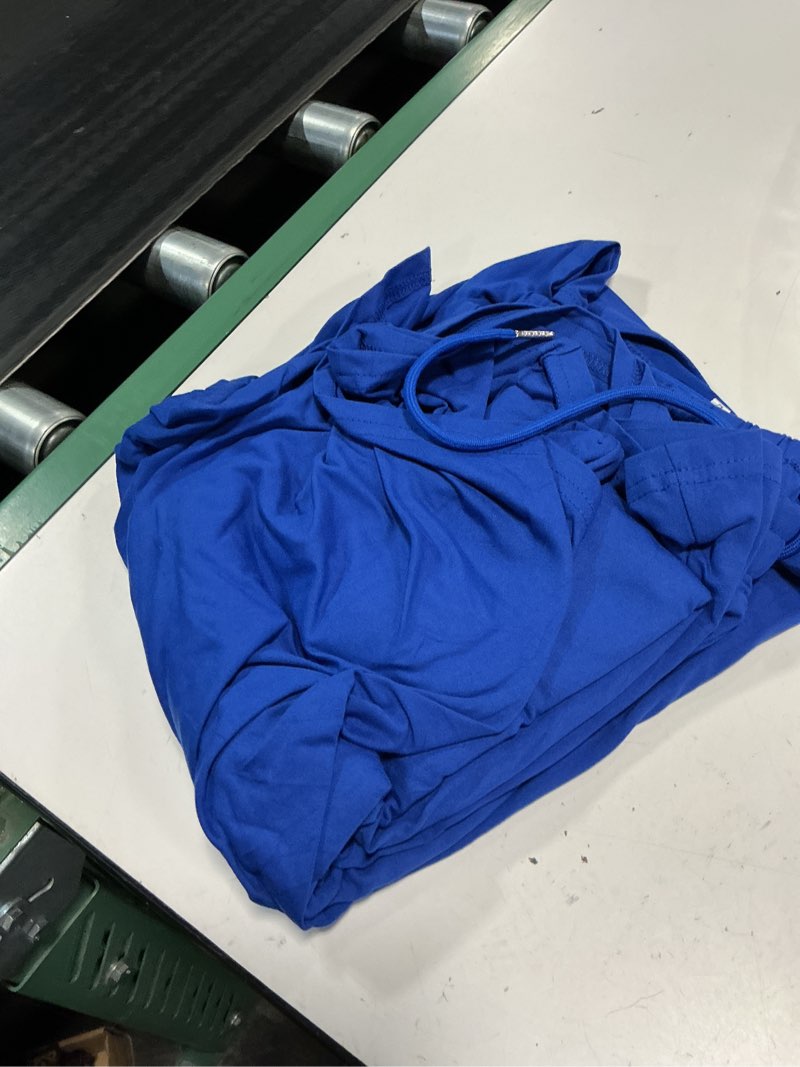 Condition photo showing Good Condition for pinsv women's 2 piece outfits lounge sets ruched short sleeve tops and wide leg pants tracksuit (size l)