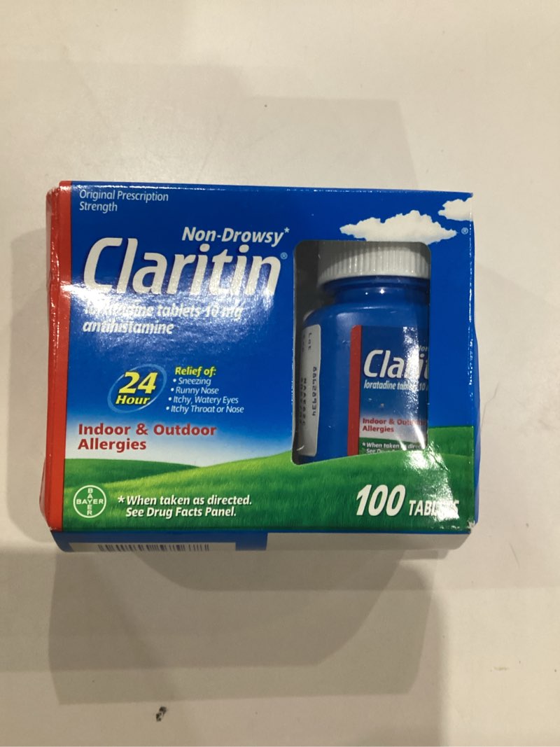 Condition photo showing As Is for Claritin 24hr Non-Drowsy Allergy Relief, Loratadine Tablets - 100ct