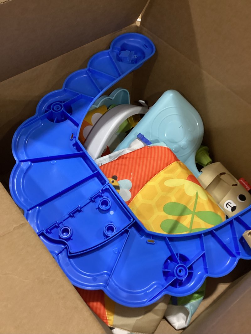 Condition photo showing As Is for fisher-price baby play mat 3-in-1 kick & sway gym sensory activity toys for newborn developmental play infants ages 0+ months