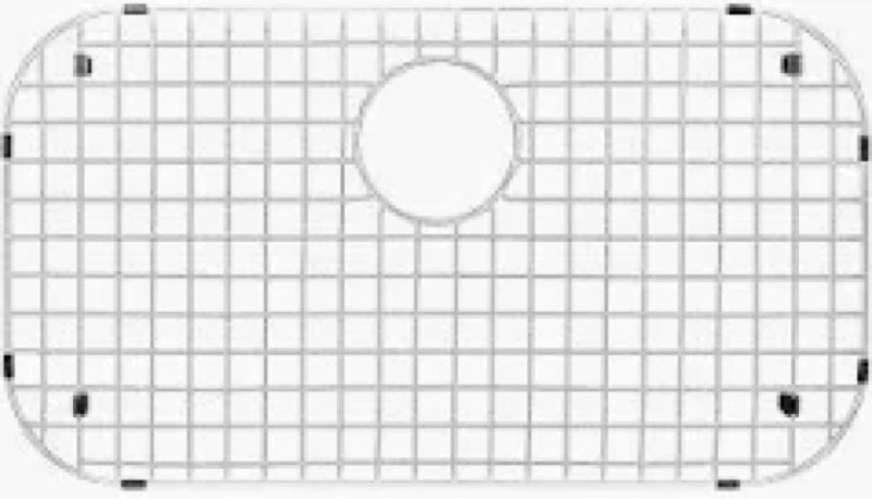 Upgraded 26" x 14" 304 Stainless Steel Kitchen Sink Bottom Grid, Sink Protector Rack with Rear Drain
