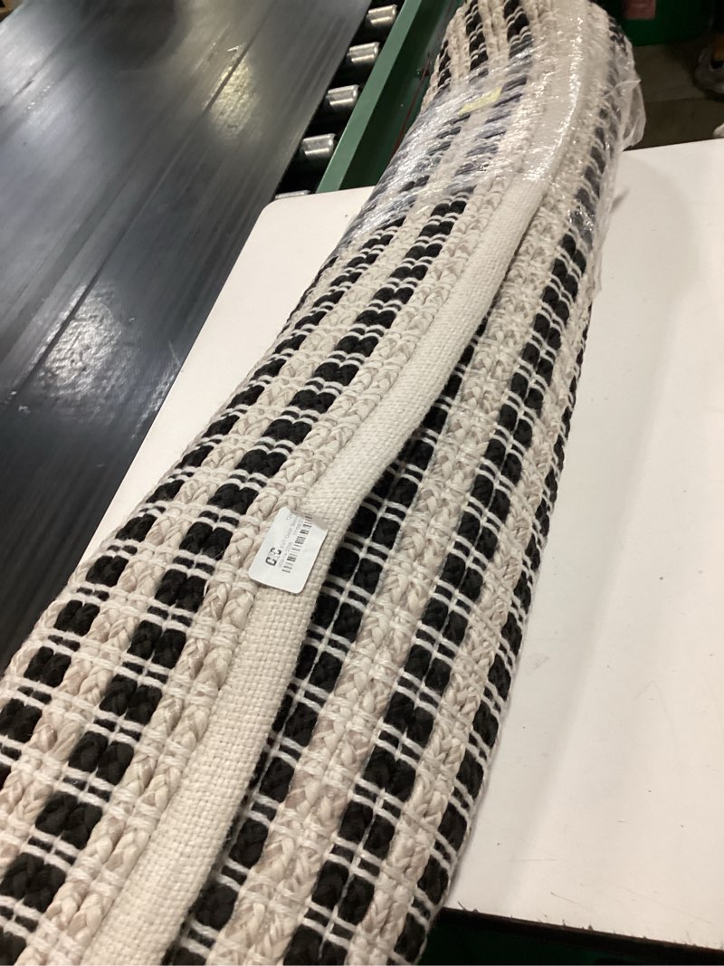 Condition photo showing Good Condition for 5'x7' reseda hand woven striped jute cotton area rug black - threshold™ designed with studio mcgee
