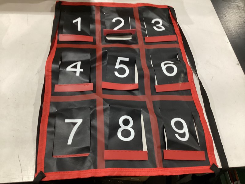 Condition photo showing Good Condition for waterproof strike zone target net,19 * 27in clear numbered strike zone,adjustable and durable pitching net with strike zone for baseball&softball net,applicable for various age pitching training