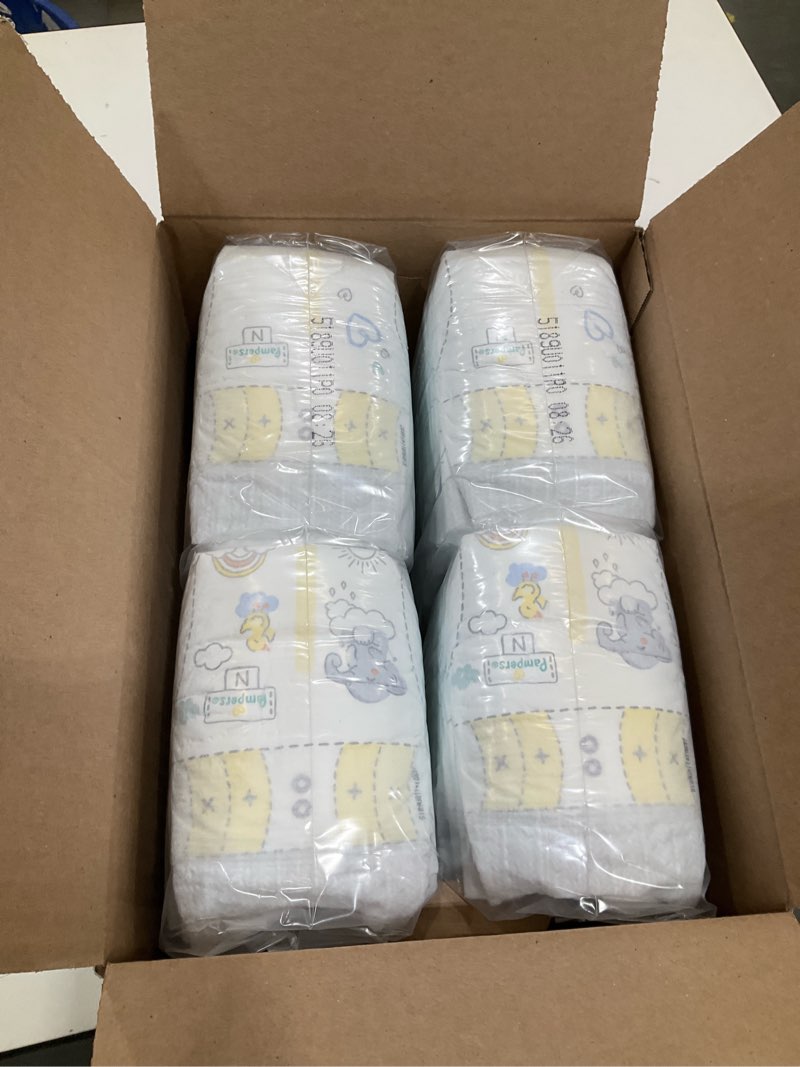 Condition photo showing New/Like New for pampers swaddlers diapers newborn - size 0, 84 count, ultra soft disposable baby diapers