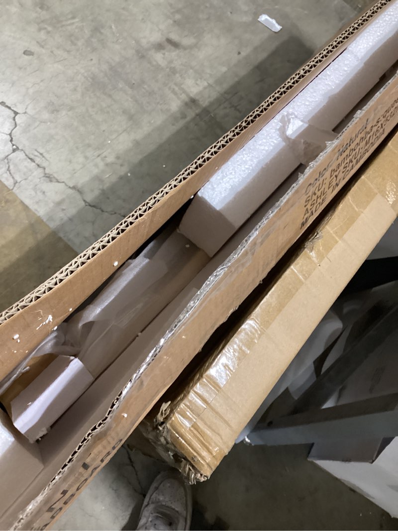 Condition photo showing Good Condition for nectar bamboo headboard - queen - natural - attachable to bamboo bed frame (sold seperately) - easy tool free set up - contemporary and durable queen bamboo headboard natural