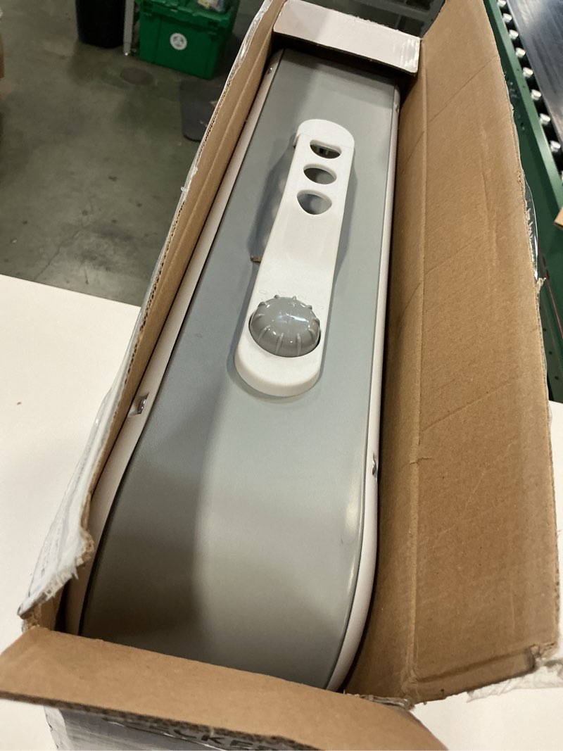 Condition photo showing As Is for BLACK+DECKER Box Fan with 3 Speed Settings, 20” Box Fan with Carrying Handle, Rotary Knob and Recessed Cord Storage, Portable Fan and Cooling Fan for Home, Office, Garage, Basement & More