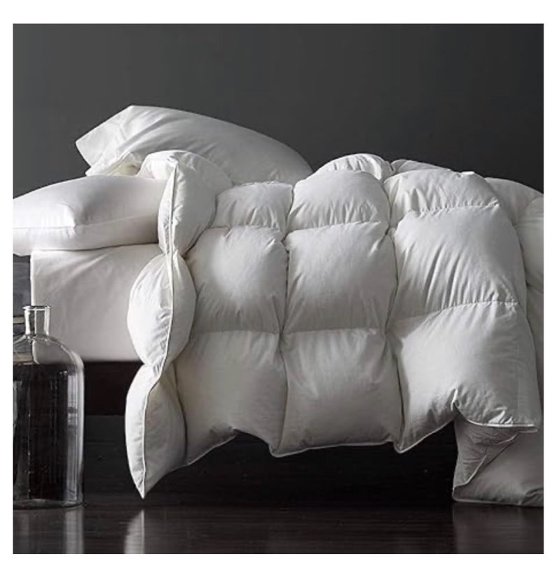  Royoliving Premium Feathers Down Duvet Insert Comforter King Size All Season Medium Warmth (120x98, 77 oz) 