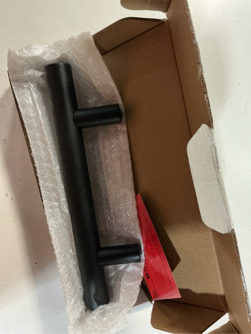 Condition photo showing New/Like New for easelife 10" sliding barn door handles and pulls, rustic double sided hardware set, heavy duty, matte black powder coated finish, easy install 10 inch black