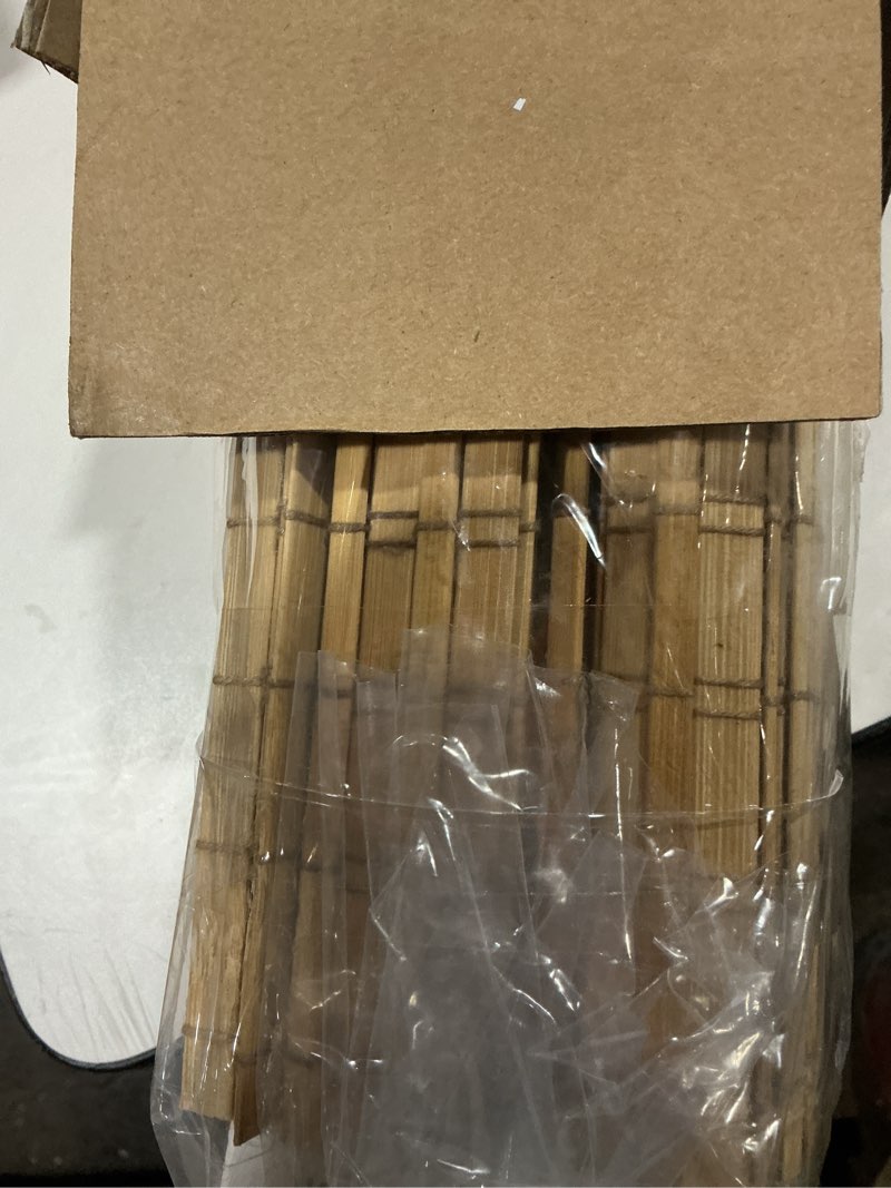 SEEYE Cordless Bamboo Roman Shades, Blackout Natural Bamboo Blinds for Indoor Windows, Roll Up Blind