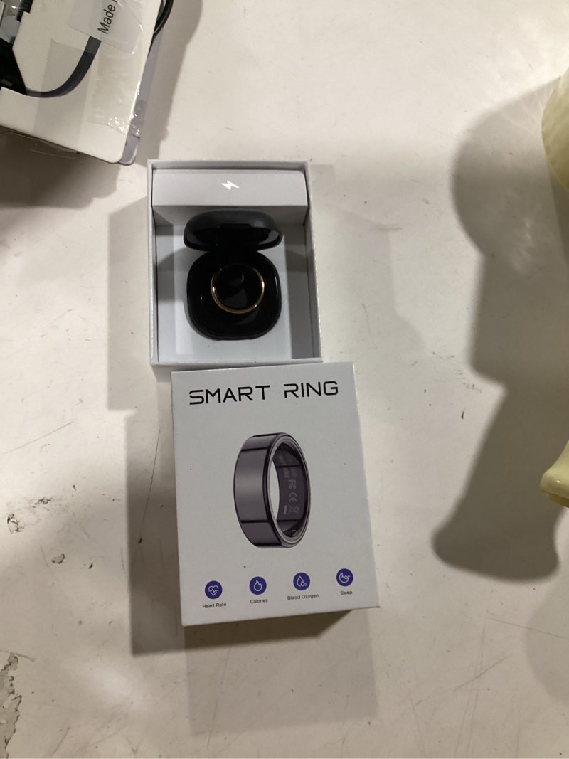 Condition photo showing Good Condition for smart health rings for women men, fitness tracker with heart rate, blood oxygen, hrv, sleep tracker, step tracker, no subscription fee, ip68 waterproof smart ring for iphone & android (rose gold, 9) rose gold 9