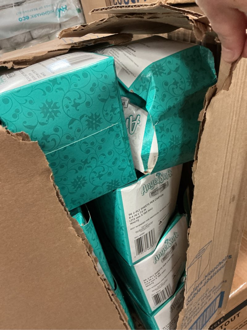 Condition photo showing As Is for angel soft 36-pack facial tissue (96-count)