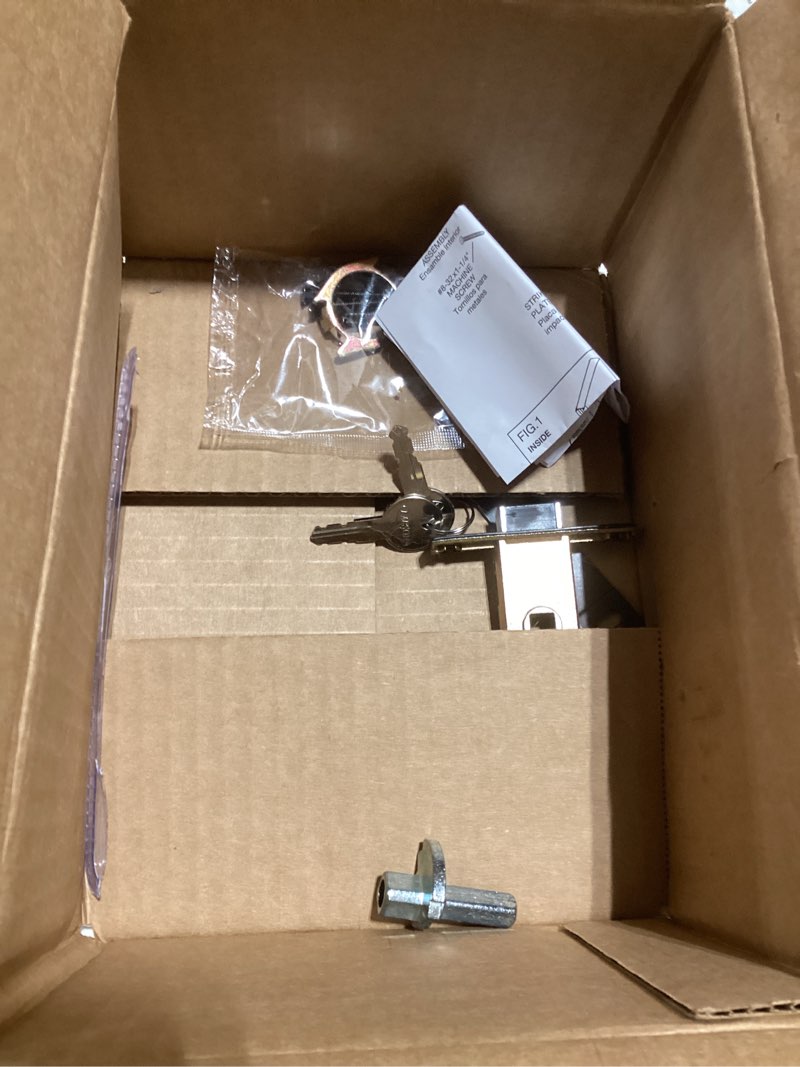 Condition photo showing Good Condition for hausun storm door handle set replacement kit with 2 point mortise lock and key,security door keyed lever handle fits for pella or larson storm door (oil rubbed bronze)