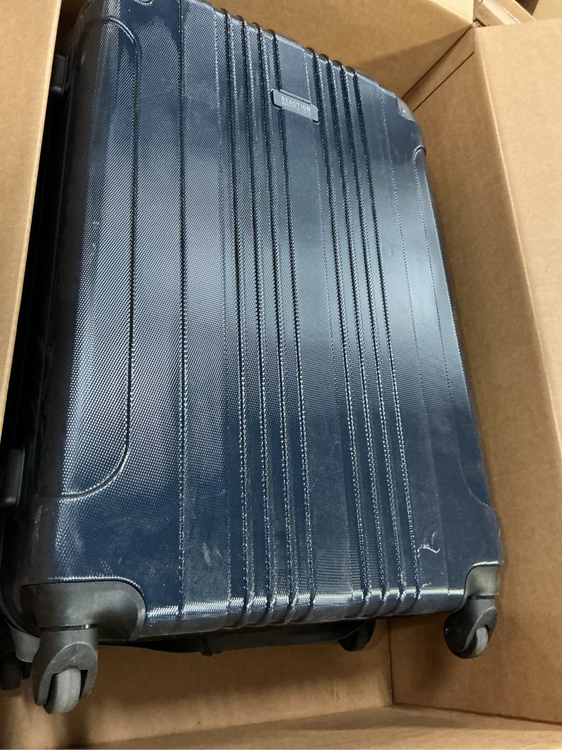 Condition photo showing As Is for KENNETH COLE Out of Bounds, Naval, 28-Inch Checked 28-Inch Checked Naval