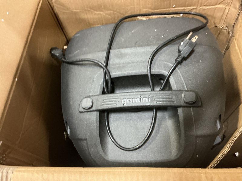 Condition photo showing As Is for gemini sound gsp-5500 15" 2200w bluetooth pa speaker with tws, 3-channel mixer, xlr outputs, usb mp3 playback – perfect for djs, weddings, parties & events