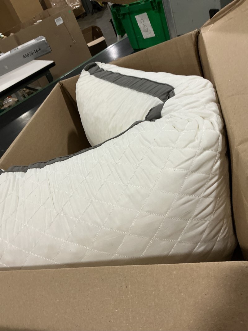 Condition photo showing As Is for rainmr shredded memory foam full body pillow, long hugging pillows for adults, extra firm breathable large side sleeper body pillow