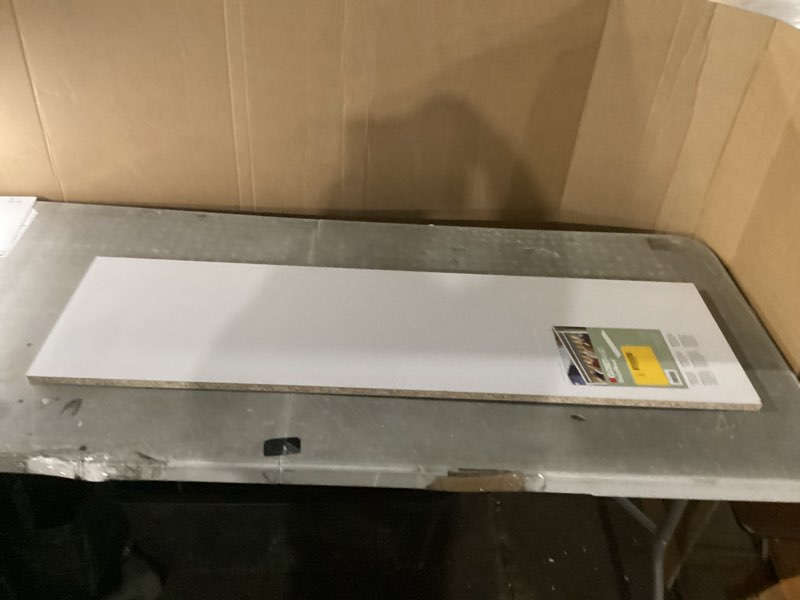 closetmaid brightwood 48.0-in x 14-in d white solid shelving shelf board item #2550871 | model #5445