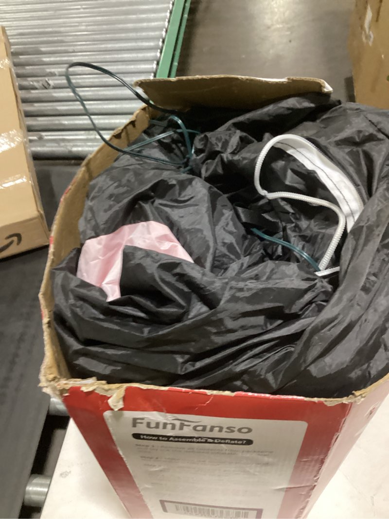 Condition photo showing As Is for 12FT Giant Christmas Inflatable Santa Claus with Cane Candy and Gift Bag Yard Decors, Easy Installation and Storage, Built-in Bright LED Lights for Xmas Outdoor Garden Lawn Holiday Party Decoration 12 FT Santa