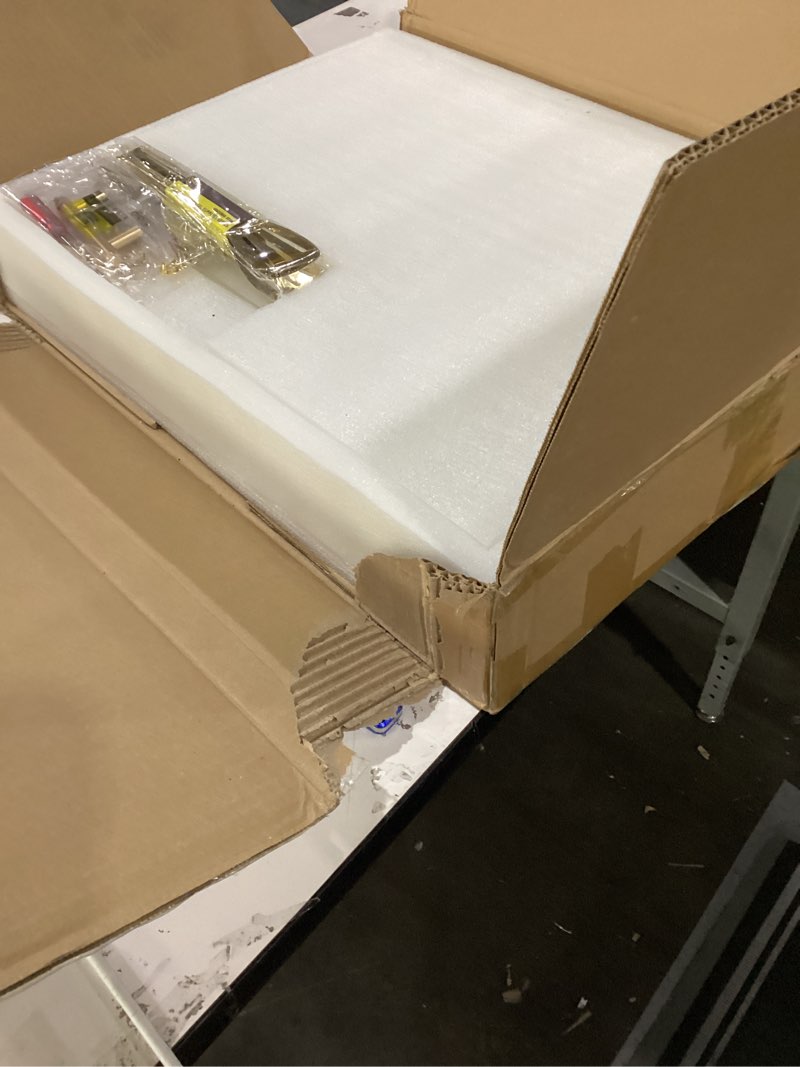 Condition photo showing New/Like New for 3-Tier Acrylic Countertop Bakery Display Case with Auto-Close Spring Door & Handle, 19.5"x10.2"x16.9