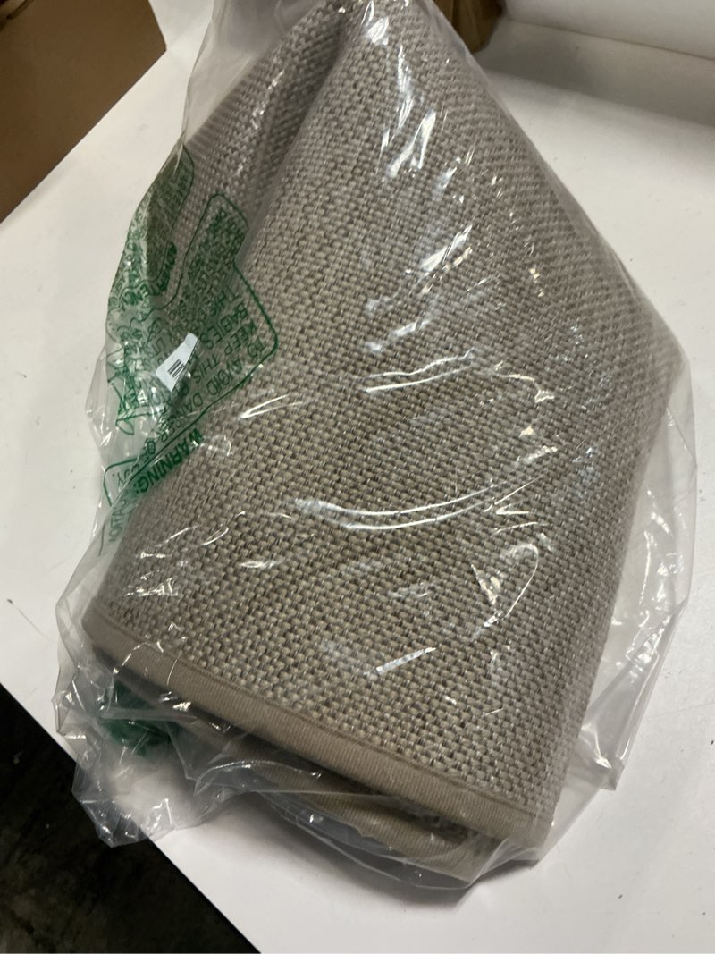 Condition photo showing Good Condition for lekeepgo door mat 17"x29", non slip door mat indoor entrance, rubber backing indoor door mats washable absorbent low-profile doormat front entryway entry resist dirt inside door mats, khaki 1'5" x 2'5" (rectangular) khaki