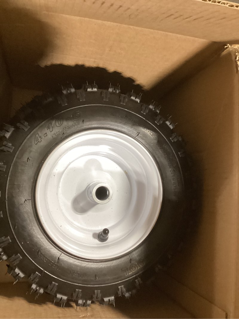 Condition photo showing Good Condition for 13x4.10-6 Snowblower Tire, Ariens 07101238, 13" x4.10-6 Snow Blower Tubeless Tire and Assemblies