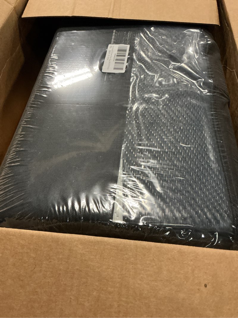 Condition photo showing New/Like New for outdoor rug 8 x 10 ft, reversible plastic straw rug for patio, waterproof large outdoor carpet for rv, patio, camping, backyard, deck, picnic, beach, black & white 8'x10' black/white