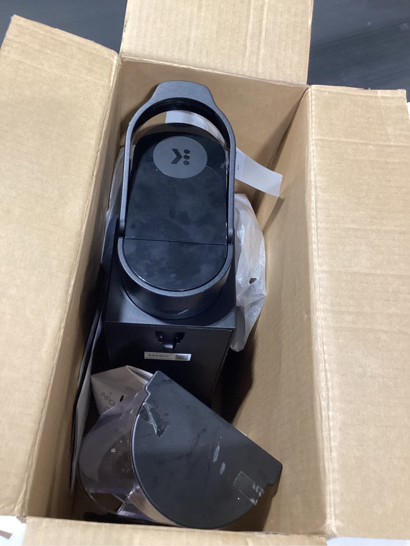 Condition photo showing As Is for keurig k-express single serve k-cup pod coffee maker, 3 brew sizes, strong button feature, 42oz removable reservoir, black