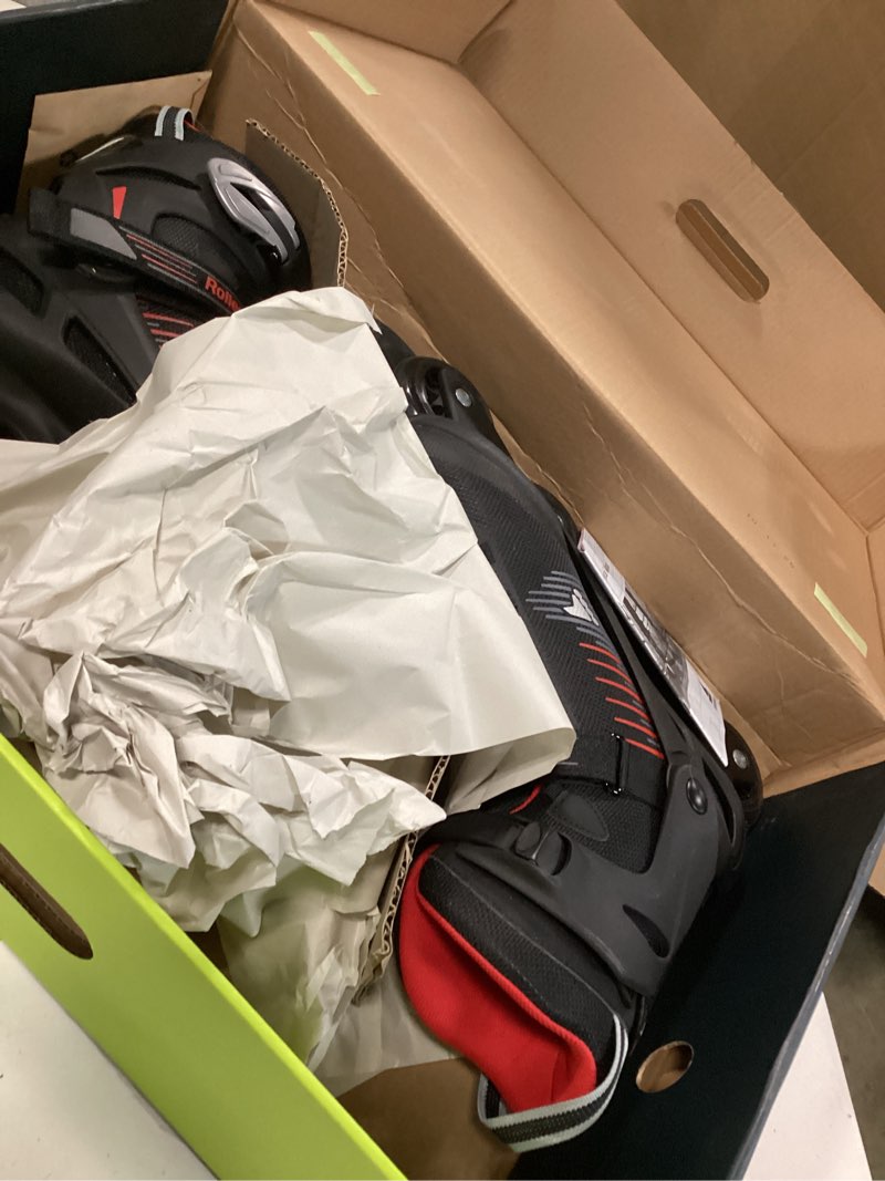 Condition photo showing Good Condition for rollerblade zetrablade men's adult fitness inline skate, black and silver black/red 11/11.5