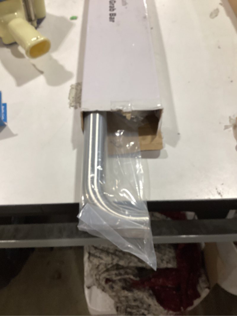 Condition photo showing Good Condition for amazerbath grab bars for bathtubs and showers anti slip, 24" l x 1.25" d, handicap grab bar stainless steel, shower grab bars for seniors, bathtub handle grab bars for bathroom holds 500lbs 24"l x 1.25"d brushed nickel