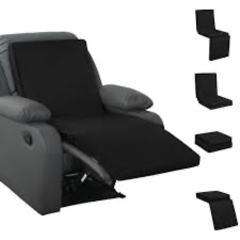 HOMBYS 3-in-1 Recliner Seat Cushion with Lumbar Support Pillow & Footrest, Multi-Functional Adjustab
