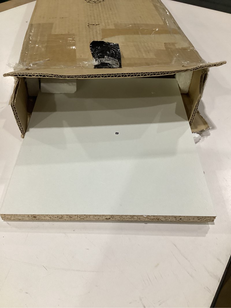 Condition photo showing As Is for (incomplete parts)furinno pasir book shelf, 2-tier modern bookshelf, open shelves bookcase 9 x 12 x 21, for living room, bedroom, home office, white white 2-tier cube