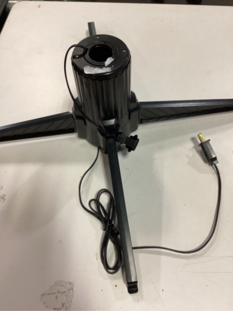 Condition photo showing Good Condition for Stright 360 Degree Rotating Christmas Tree Stand, Revolving Artificial Tree Base for Tree Up to 7.5FT, Spinning Christmas Tree Stand with 2 Settings Trunk Diameter and One Built-in Electrical Outlet Rotating Xmas Tree Stand For 0.75" or 1.25" Pole