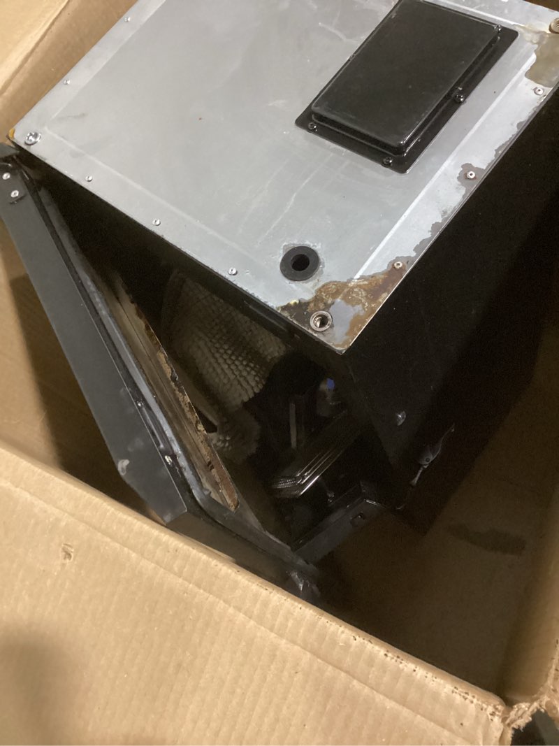 Condition photo showing As Is for Masterbuilt®710 WiFi Digital Smoker, Vertical Design, 711 Cooking Sq. Inches, 4 Chrome Coated Smoking Racks, Wood Chip Loader, Electric Fuel Source to Plug in and Start Cooking, Black Model MB20070924 30" Window, Legs & Wifi