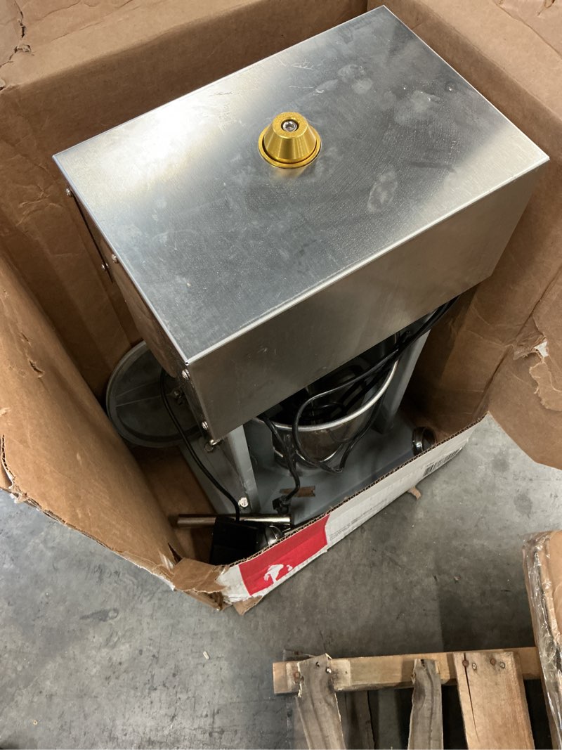Condition photo showing As Is for intsupermai electric sausage stuffers vertical sausage maker with 4 stuffing tubes 304 stainless steel meat filler for commercial domestic use 110v 10l