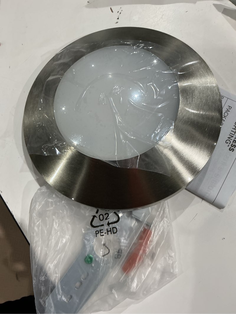 Condition photo showing Good Condition for progress lighting 7.5-in brushed nickel led flush mount light energy star