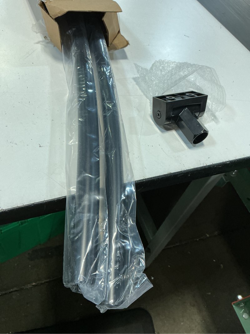 Condition photo showing Good Condition for curved shower curtain rod for bathroom 38-72 inches, adjustable length, curved shower rod, 0.9mm thickness, round shower curtain rods, rotate bracket for large shower space, need drilling, black