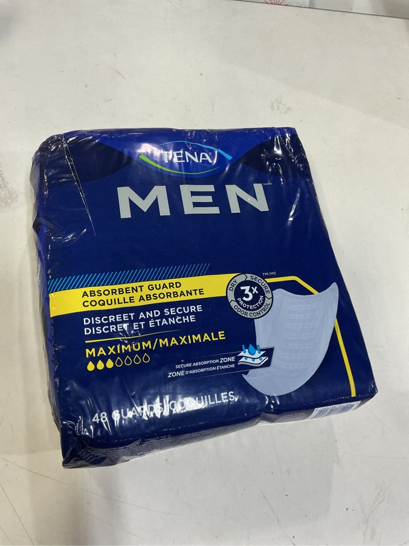 Condition photo showing New/Like New for Tena Incontinence Guards for Men, Moderate Absorbency, 48 Count