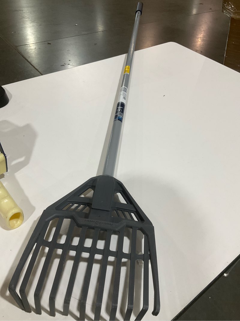 Condition photo showing As Is for project source 8-in plastic shrub rake with steel handle