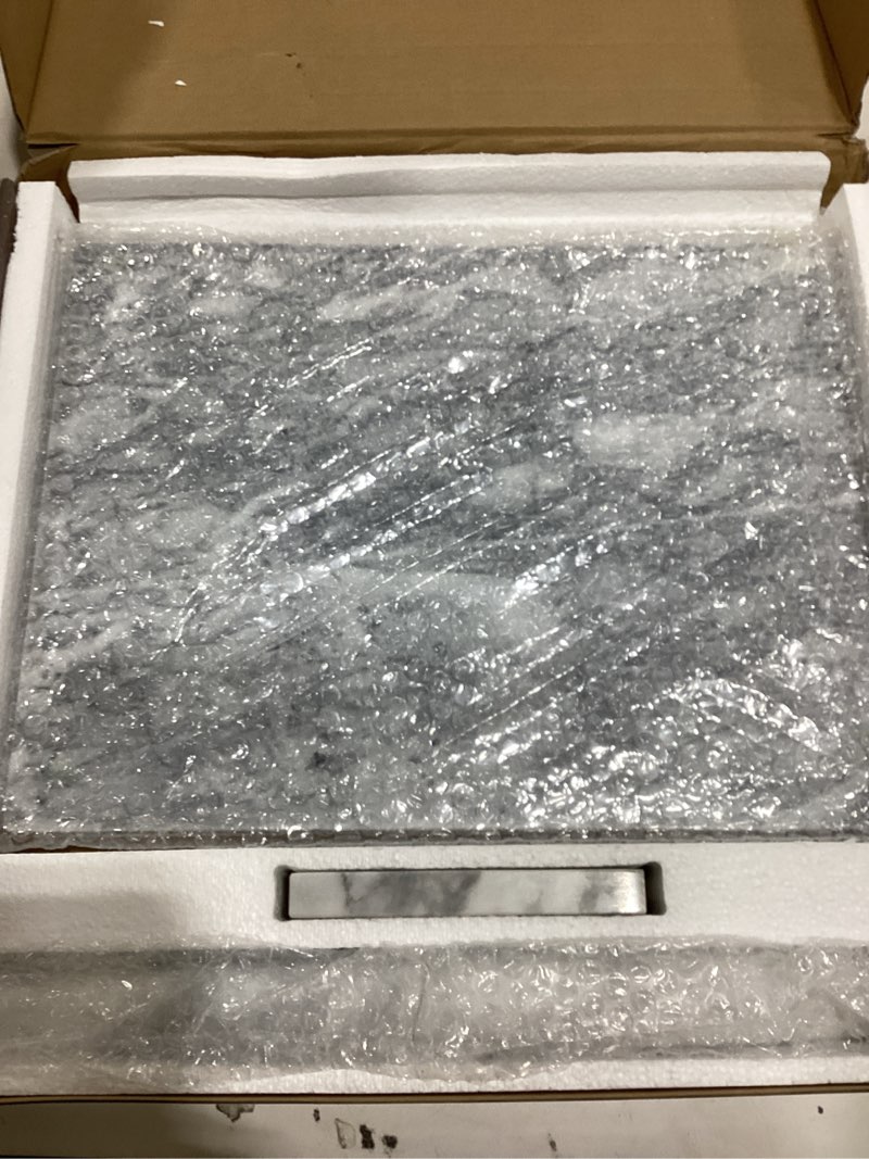 Condition photo showing Good Condition for Marble Pastry Board and French Rolling Pin Set – 16” x 12” Chilling Slab + 16” Rolling Pin – Non-Slip Feet – Ideal for Baking, Cheese, Charcuterie, Gifts & Elegant Kitchen Display