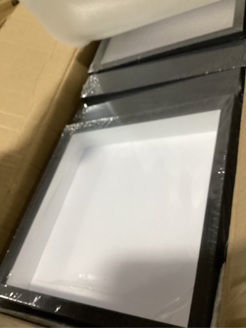 Condition photo showing New/Like New for tuanse 12 pcs shadow box bulk display case plastic shadow box picture frame for photos flower wedding bouquets pet memorial graduation object butterfly tickets wall tabletop(8 x 8 inch, black) black 8 x 8 inch