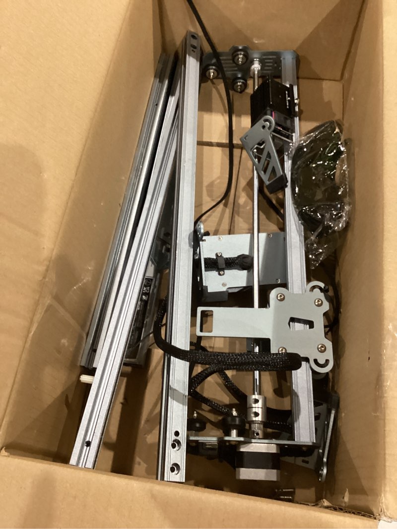 Condition photo showing As Is for creality laser engraver machine 10w output power, 72w diy laser engraving machine 0.06mm high precision laser cutter and engraver for wood and metal, paper, acrylic, glass, leather etc, 17" x 16" falcon-10w basic