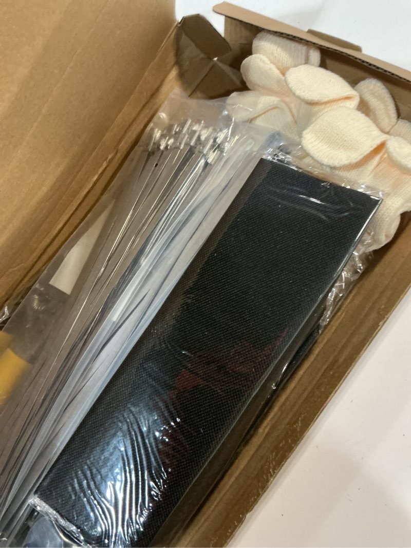 Condition photo showing New/Like New for Stainless Steel Cable Tie Gun Kit with 150PCS Metal Zip Ties (Heavy Duty Outdoor) – Heavy Steel Cable Tie Tool, Industrial Scissors & Gloves – Chain Link Fence Parts, Durable Stainless Zip Ties