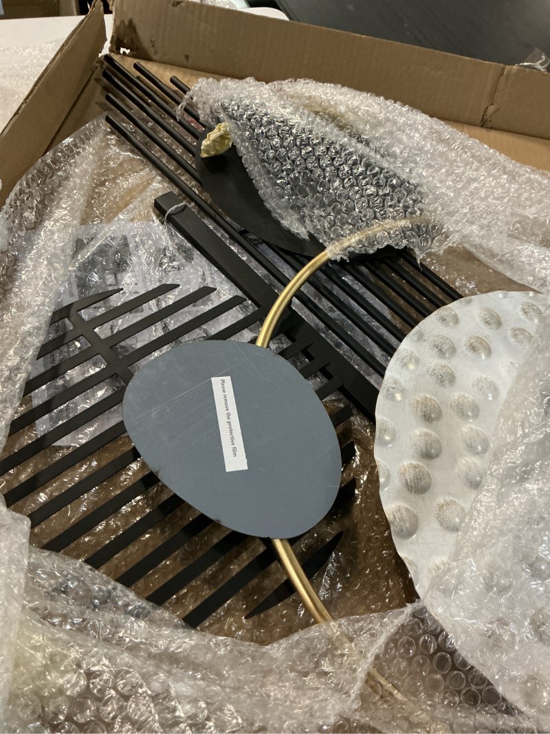 Condition photo showing As Is for Wall Art Decor Wall Art Framed Minimalist Abstract Geometric Wall Sculptures Decoration Large Size 59 × 20 Inch Wall Decor Aesthetic Bathroom Bedroom Living Room Kitchen Home Office Wall Hanging wall sculpture 3