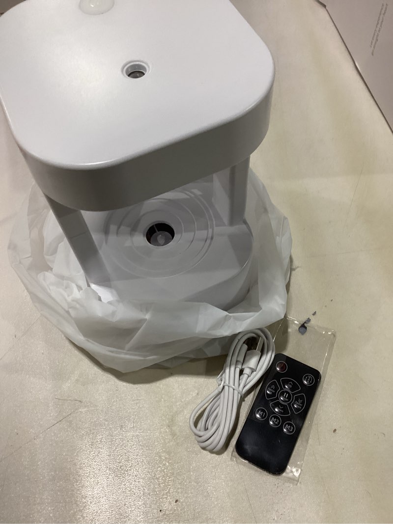 Condition photo showing As Is for Anti-Gravity Humidifier, Levitating Water Fountain with 7-Color Mood Light, 3-in-1 Tabletop Fountain & Mini Humidifier for Home Office Bedroom, Novelty Gift White B