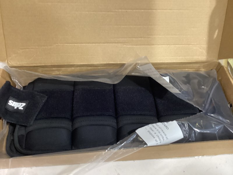 Condition photo showing Good Condition for zelus ultra thin adjustable ankle weights, 4/7/10 lb fully adjustable, filled with soft iron for slim fit, leg weights for women men, strength weighted for gym home yoga walking running pilates black 1-5 lbs each (10 lbs pair)