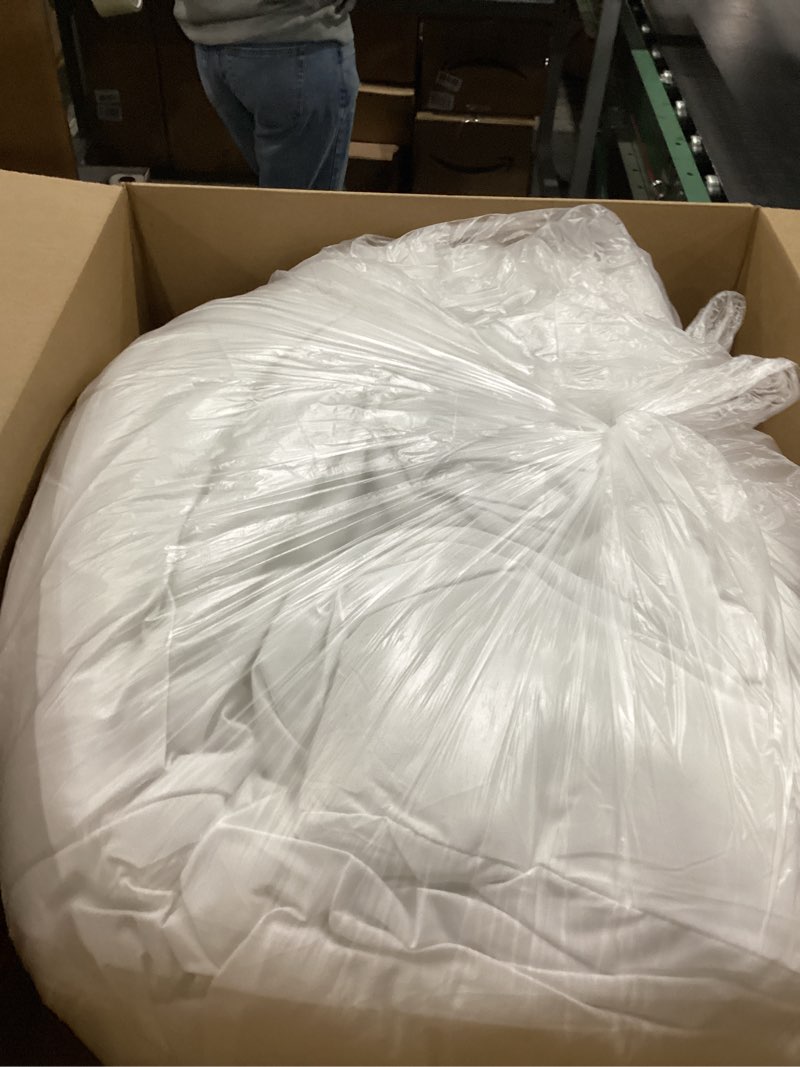 Condition photo showing As Is for Bedsure Queen Comforter Set, White Soft Prewashed Bedding for All Seasons, 3 Pieces GentleSoft™ Bed Set, 1 Lightweight Comforter (90"x90") and 2 Pillowcases (20"x26") Queen(90"x90") 02 - White