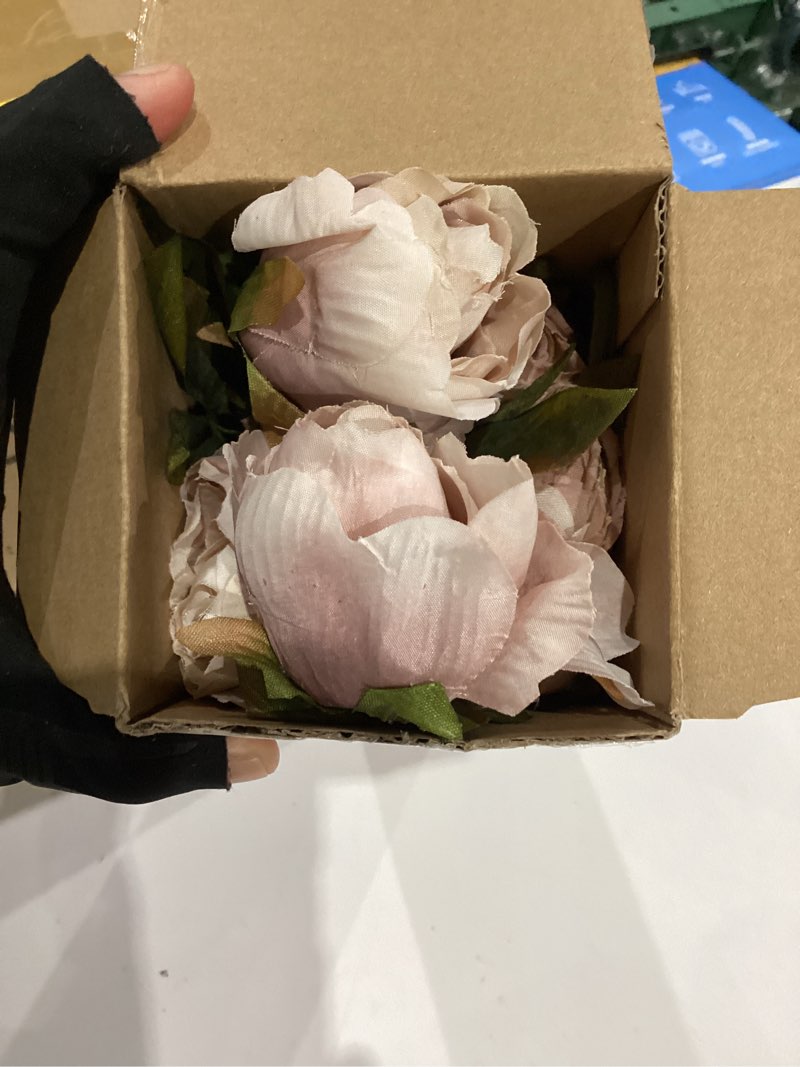 Condition photo showing Good Condition for 8 pcs faux peony stems flowers bulk vintage artificial silk peonies stems real look fake peonies branches for vase filler diy bouquet centerpieces home indoor outdoor decorations