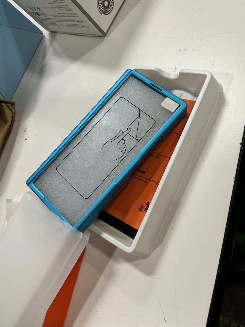 Condition photo showing New/Like New for vizvera for samsung galaxy z fold 7 case rfid wallet with cards holder [hinge cover] [camera cover] shockproof silicone protective phone case for z fold 7 2025-lake blue z fold 7 lake blue